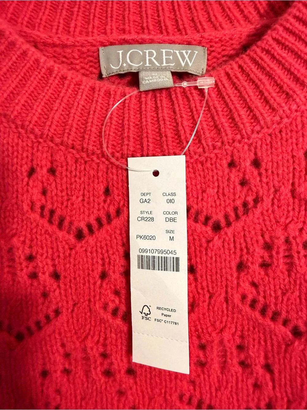 J. Crew crew pink